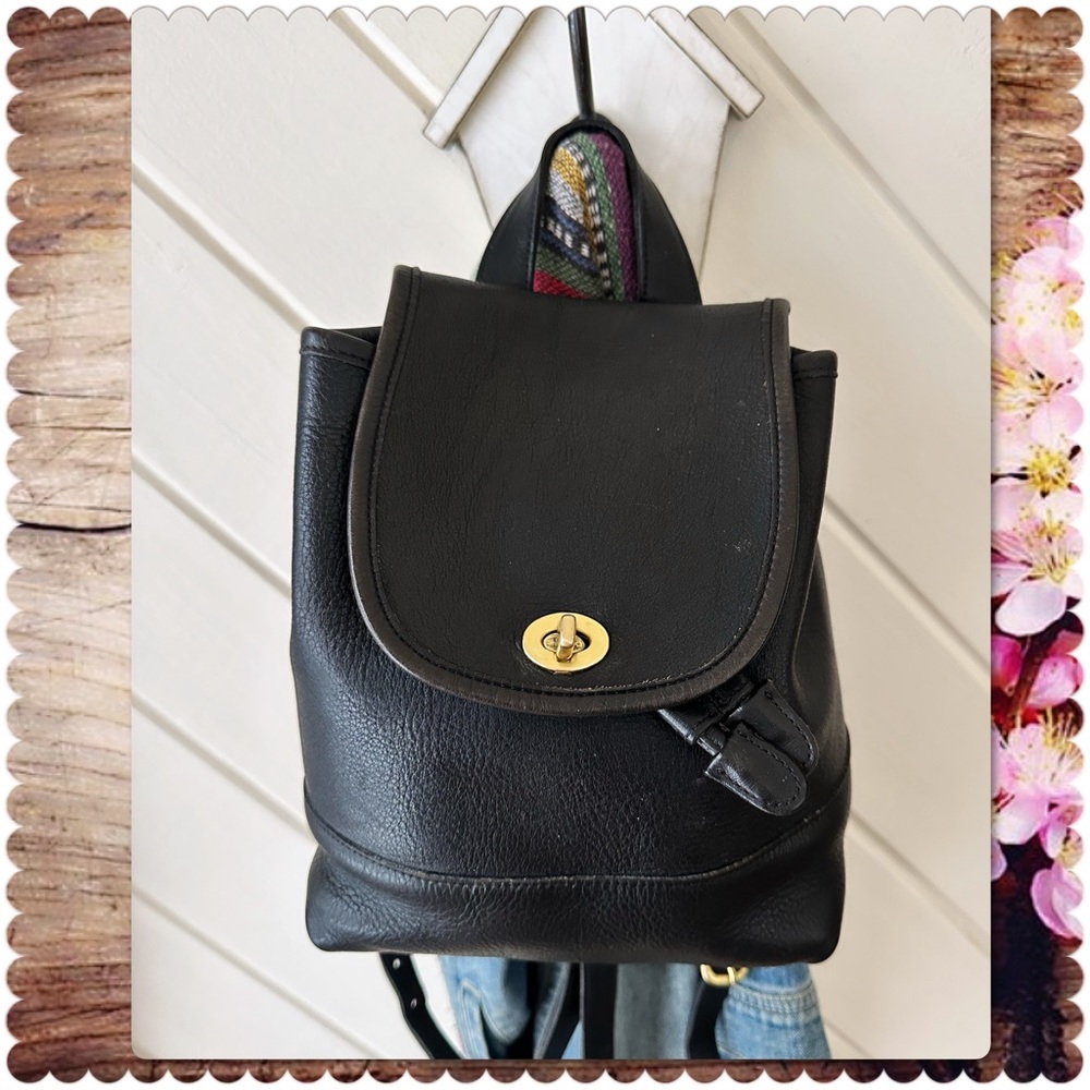 Black Leather Backpack